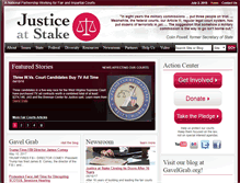 Tablet Screenshot of justiceatstake.org